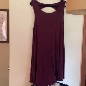 American Eagle Maroon Tank Shift Dress